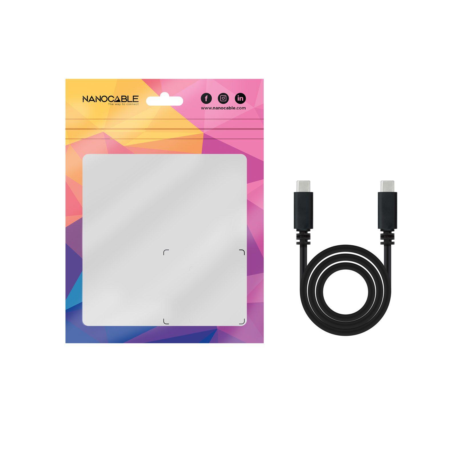 Cabo USB-C NANOCABLE 10.01.2301-L150 (1,5 m - USB C - Preto), miniatura 5