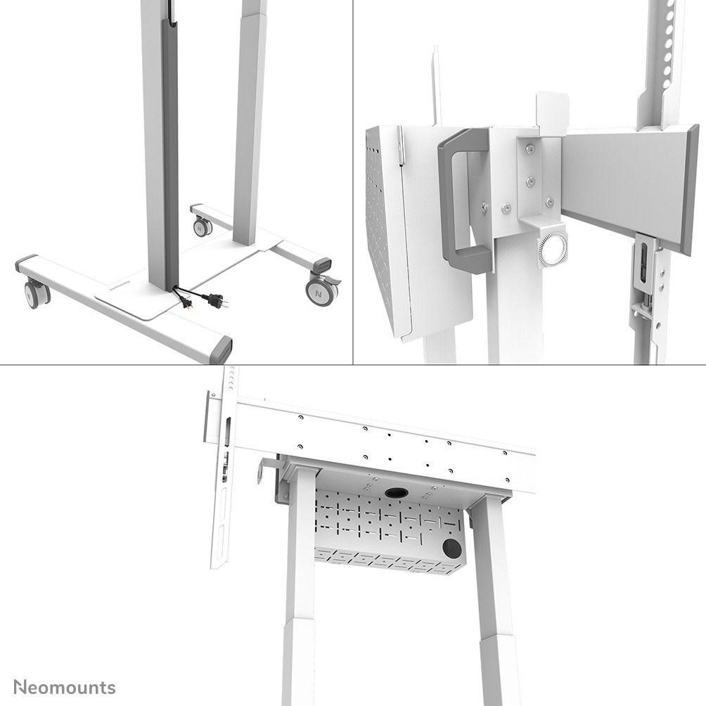Suporte de Chão Móvel para TV NEOMOUNTS FL55-875WH1 (55"-100" - Ajuste Elétrico - 110 kg - Branco), miniatura 8