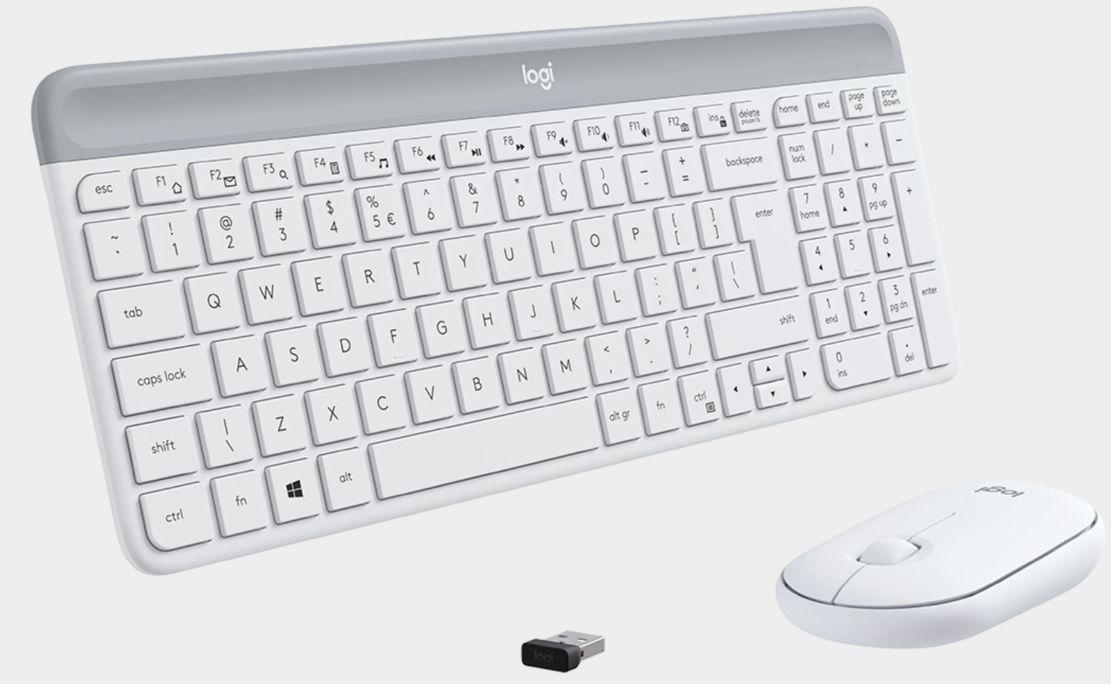 Conjunto Teclado e Rato LOGITECH MK470 (Espanhol - Tamanho completo - RF Wireless - Branco), miniatura 3