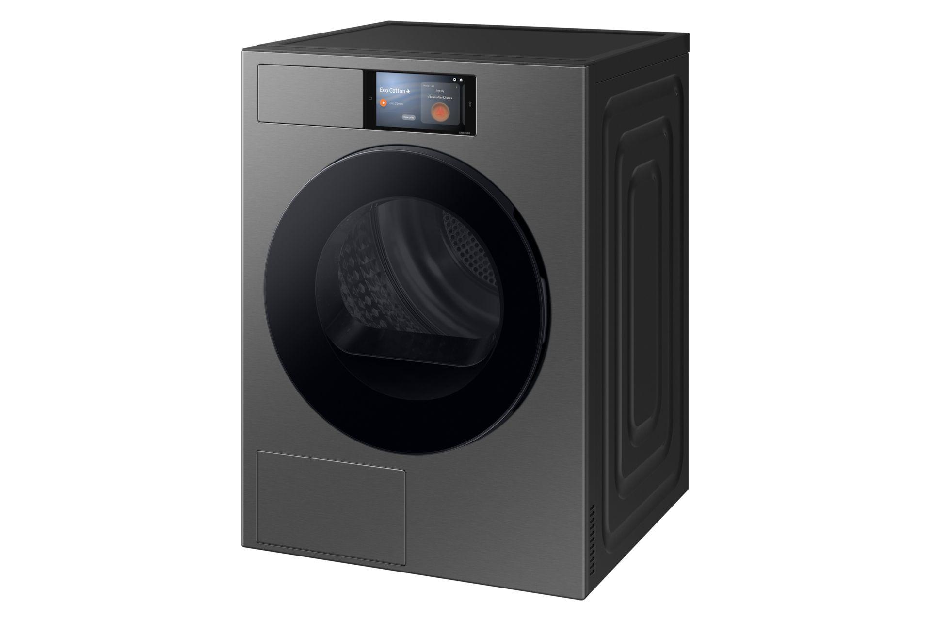 Máquina de Secar Roupa Independente SAMSUNG DV90F09F4SU3 (9 kg - Bomba de calor - Altura 85 cm - Cinzento escuro) — miniatura 3
