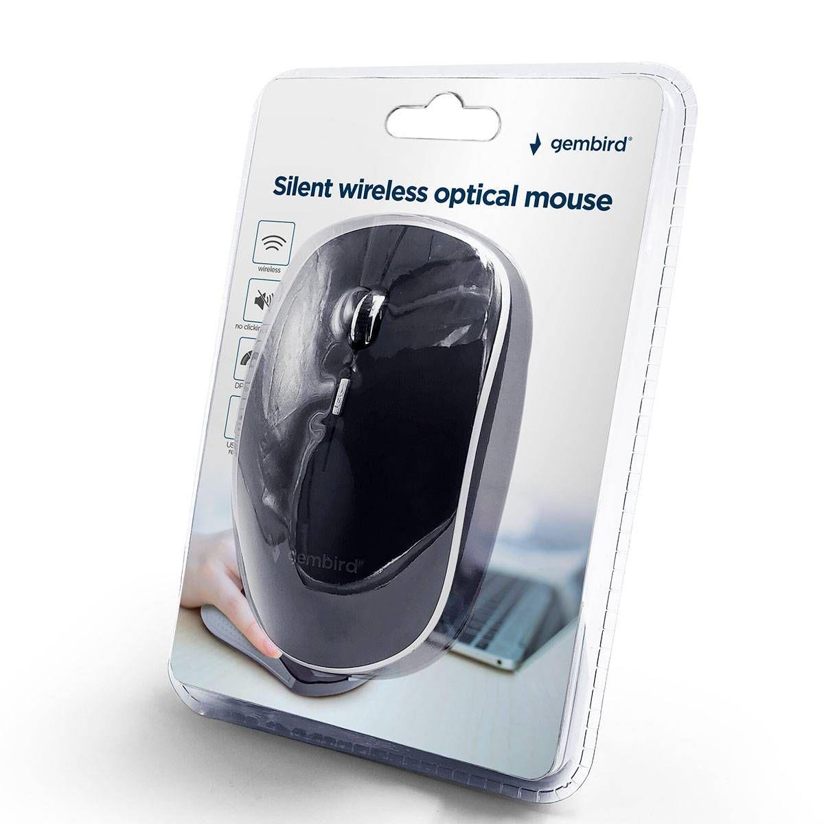 Rato GEMBIRD MUSW-4BS-01 (Ambidestro - 1600 DPI - Ótico - Preto) — miniatura 3