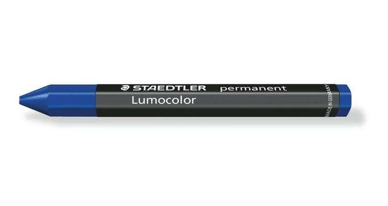Lápis de Cera Permanente STAEDTLER Lumocolor Permanent Omnigraph 236-3 (Azul)