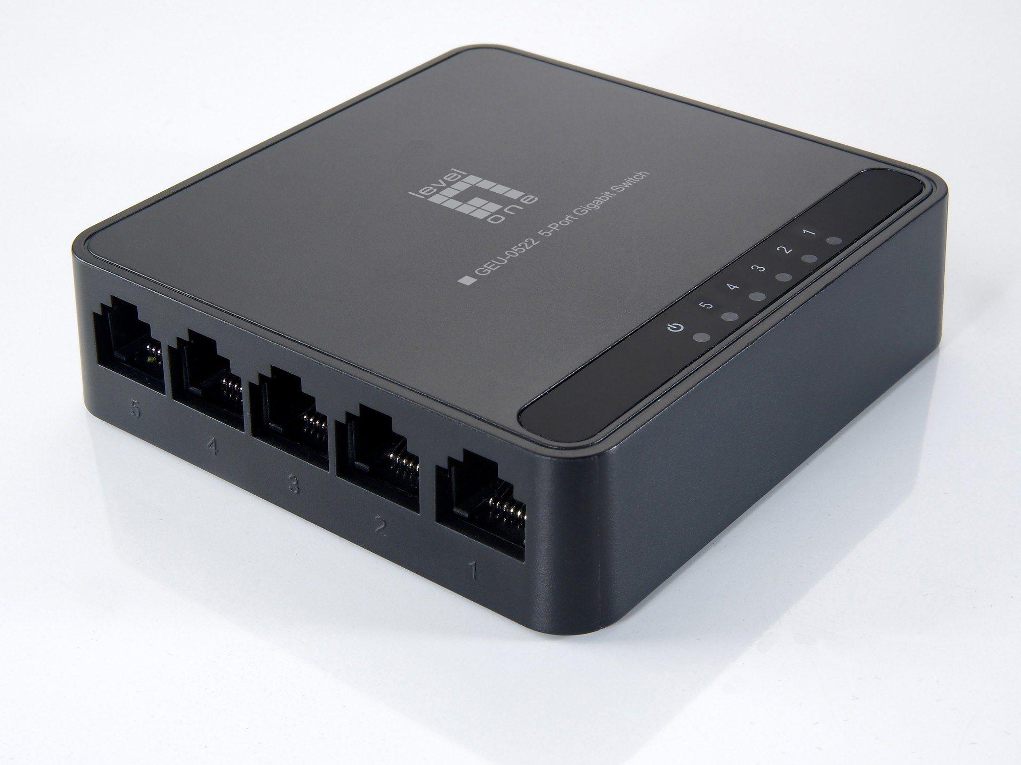 Switch Não Gerido LEVEL ONE GEU-0522 (Gigabit Ethernet - 64 KB - 10 Gbit/s - Preto) — miniatura 2