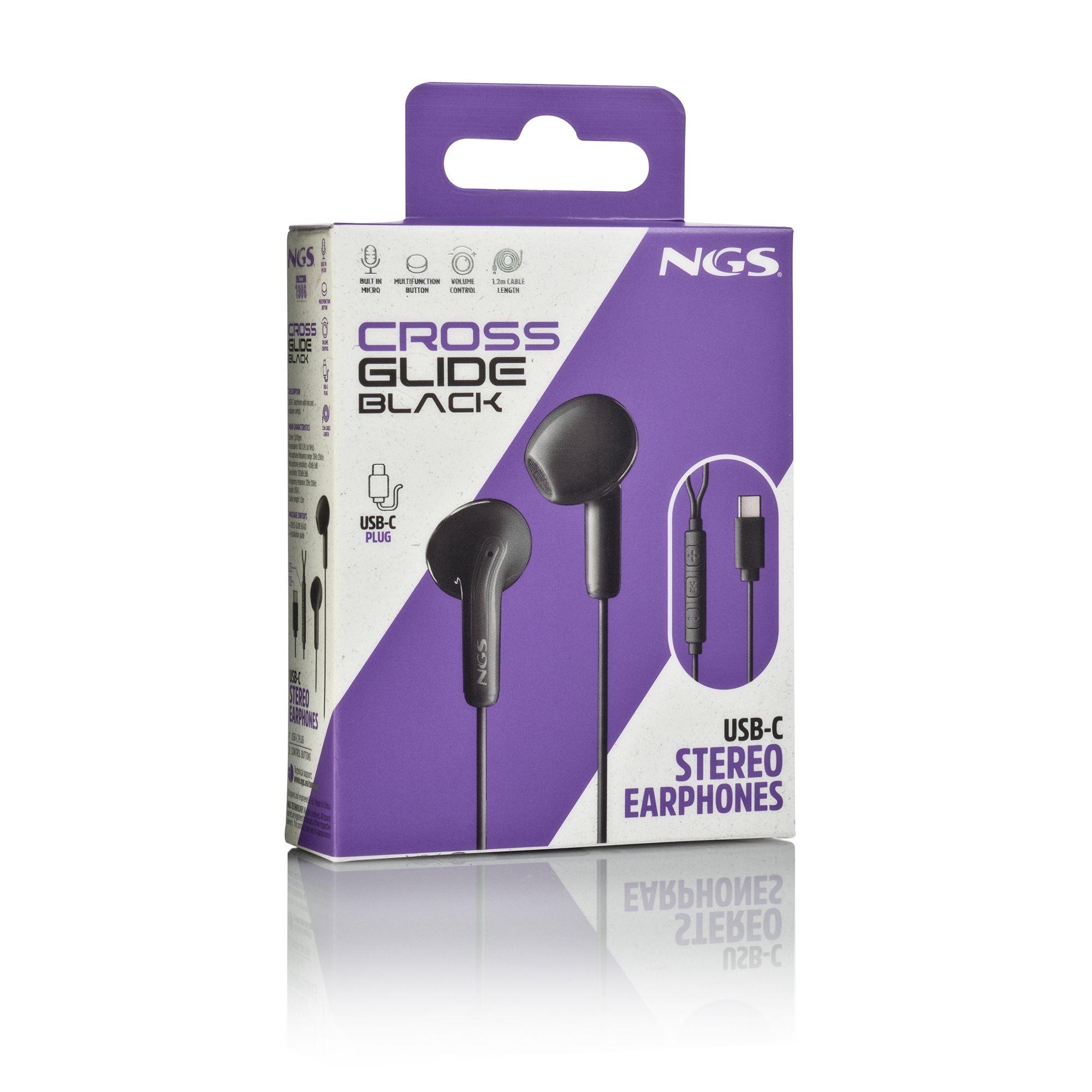 Auscultadores NGS CROSSGLIDEBLACK (Binaural - Com fios - Intra-aural - Preto) — miniatura 6