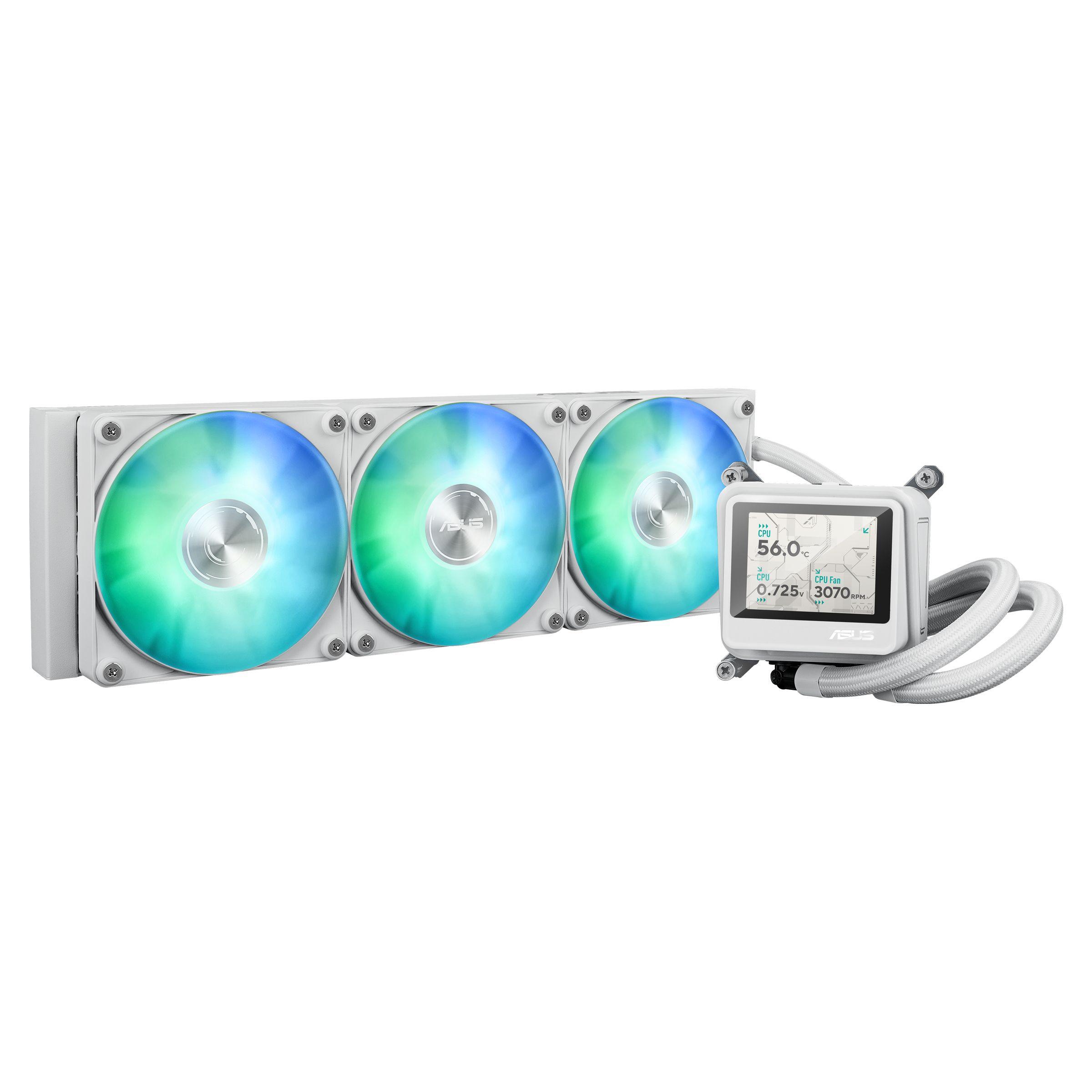 Sistema de Refrigeração Líquida All-in-One ASUS MAX Gaming LC 360 ARGB LCD (12 cm - 2500 RPM - Multi - Branco)