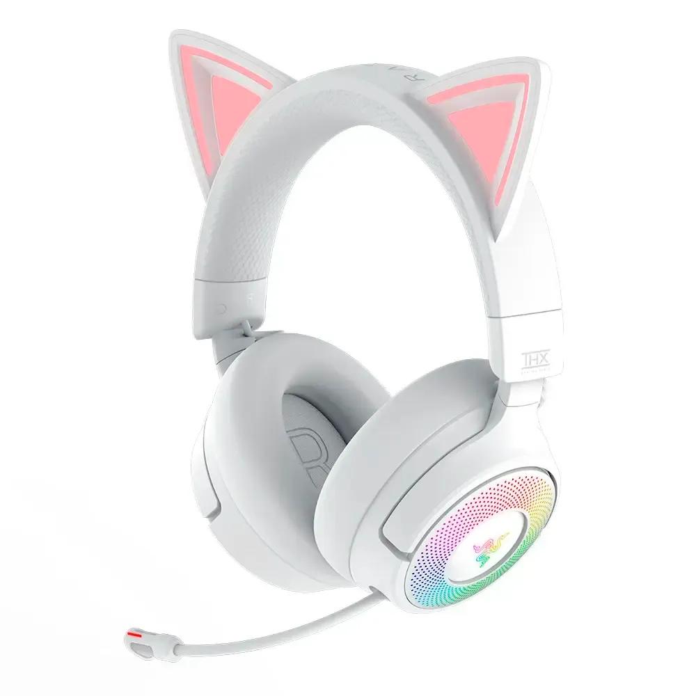 Headset Gaming RAZER Kraken Kitty V3 Pro (Binaural - Com fios e sem fios - Circum-aural - Branco) — miniatura 2