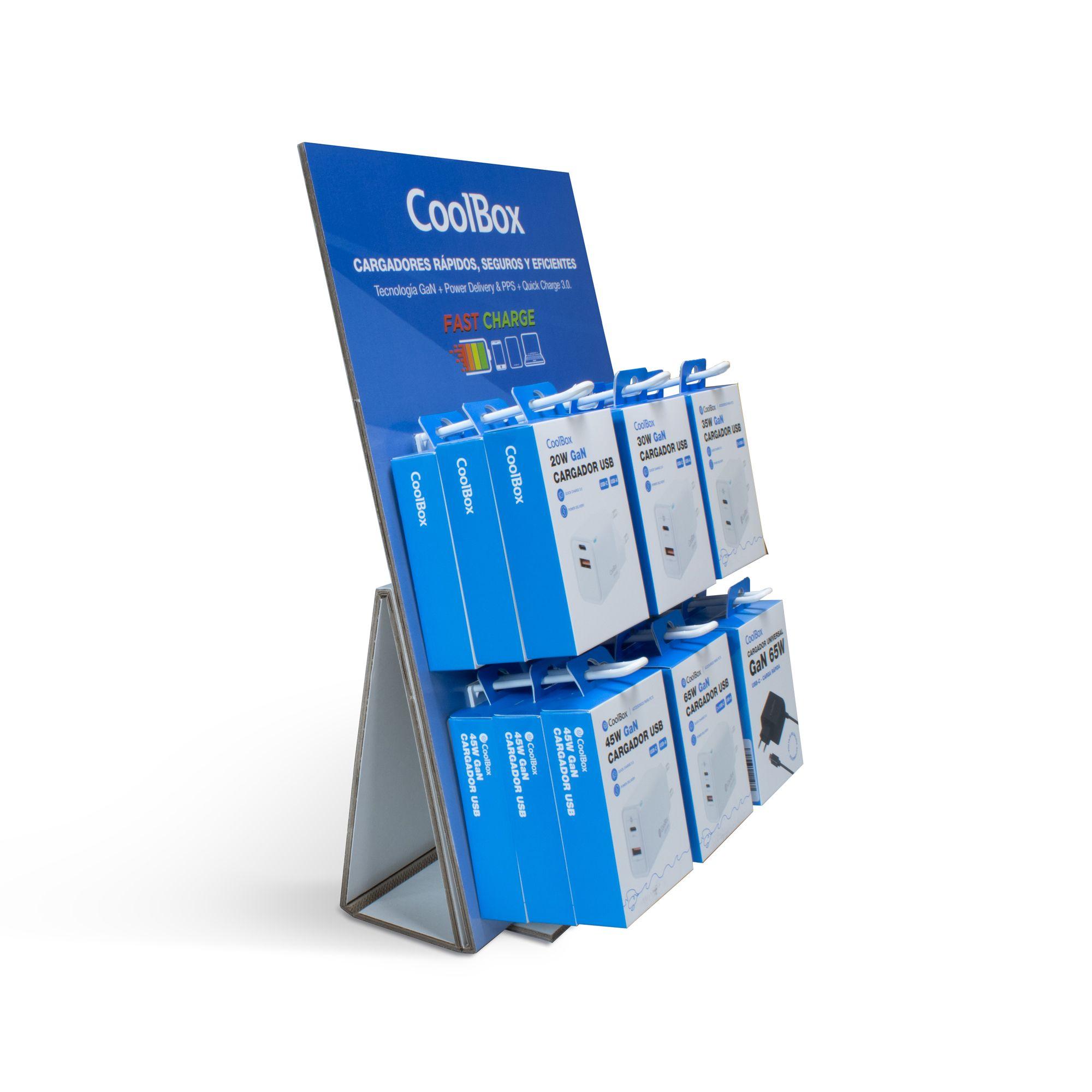Pack de 18 Carregadores de Dispositivos Móveis COOLBOX COO-PACK-GAN (GaN - com expositor) — miniatura 3
