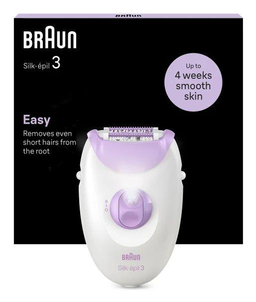 Depiladora BRAUN Silk-épil 3 SE3-000 (Branco e Roxo)