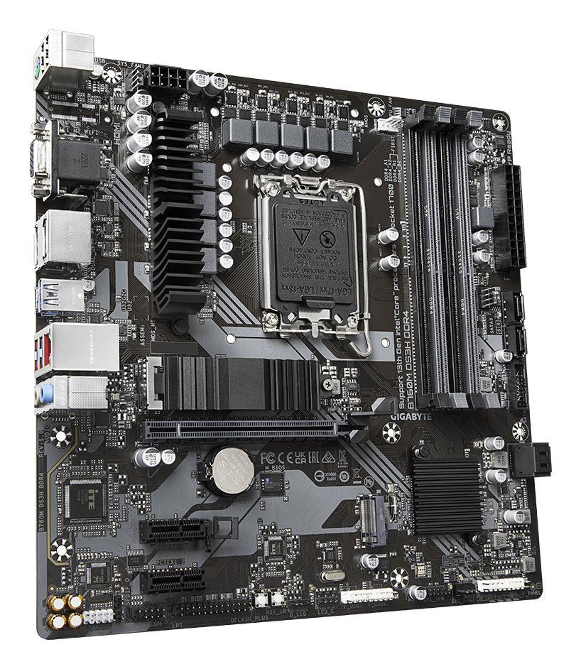 Motherboard GIGABYTE B760M DS3H DDR4 (LGA 1700 - micro ATX - Duplo canal - Castanho), miniatura 4