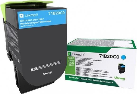 Toner Original LEXMARK 71B20C0 (2300 páginas - Ciano)