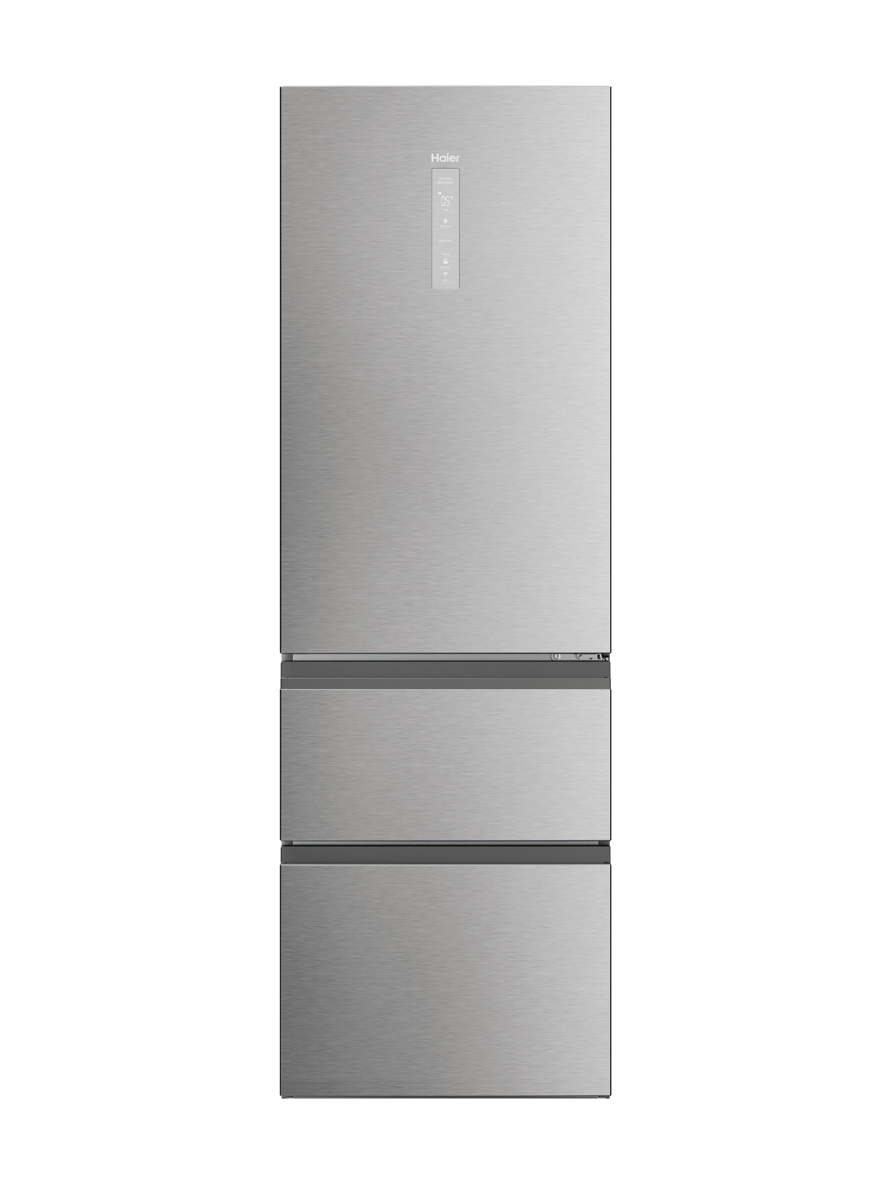 Frigorífico Combinado Independente HAIER HTW5618CNMG (360 l - hOn - 185x59,5x66,7 cm - Prateado)