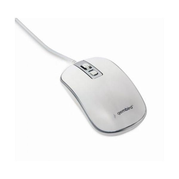 Rato GEMBIRD MUS-4B-06-WS (Ambidestro - 1200 DPI - Ótico - Prateado e Branco), miniatura 5