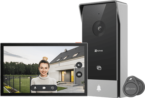 Vídeo Porteiro Inteligente EZVIZ HP5 (7" - Wi-Fi - Preto e Prateado)