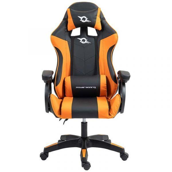 Cadeira Gaming POWERGAMING 813 (Pele sintética - Preto e Laranja), miniatura 2