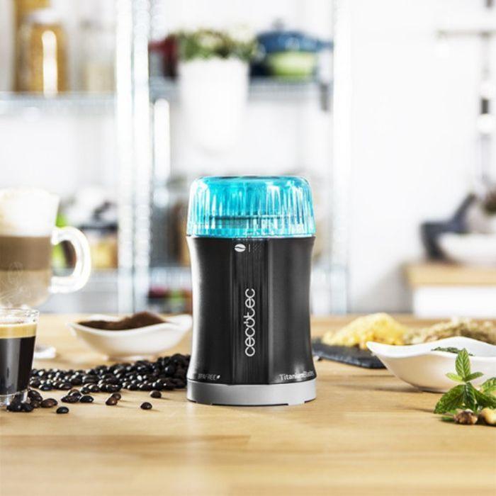 Moinho de Café e Especiarias CECOTEC TitanMill 200 (200 W - 50 g - Aço escovado - Preto) — miniatura 5