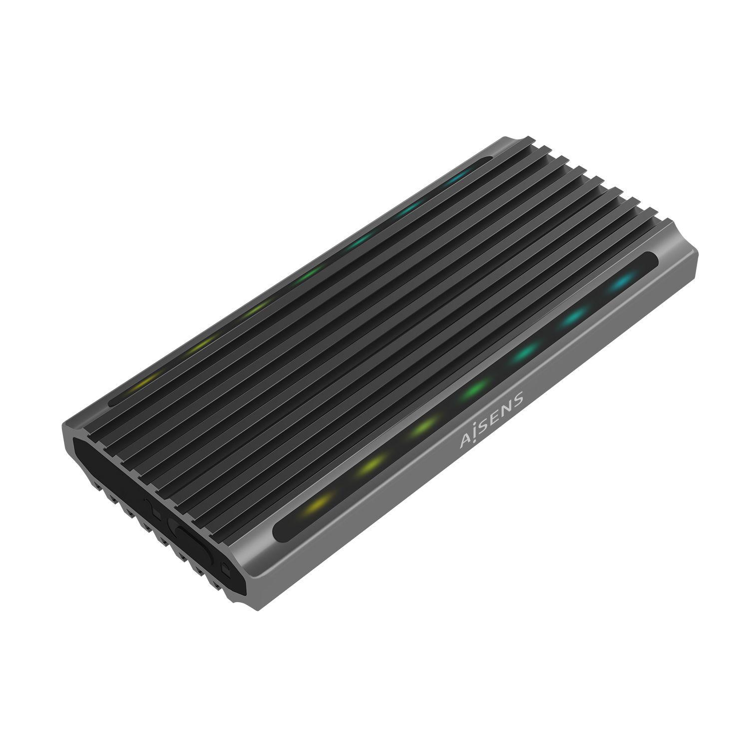 Caixa Externa M.2 AISENS ASM2-RGB011GR (2 TB - M.2 - SATA - Cinzento)