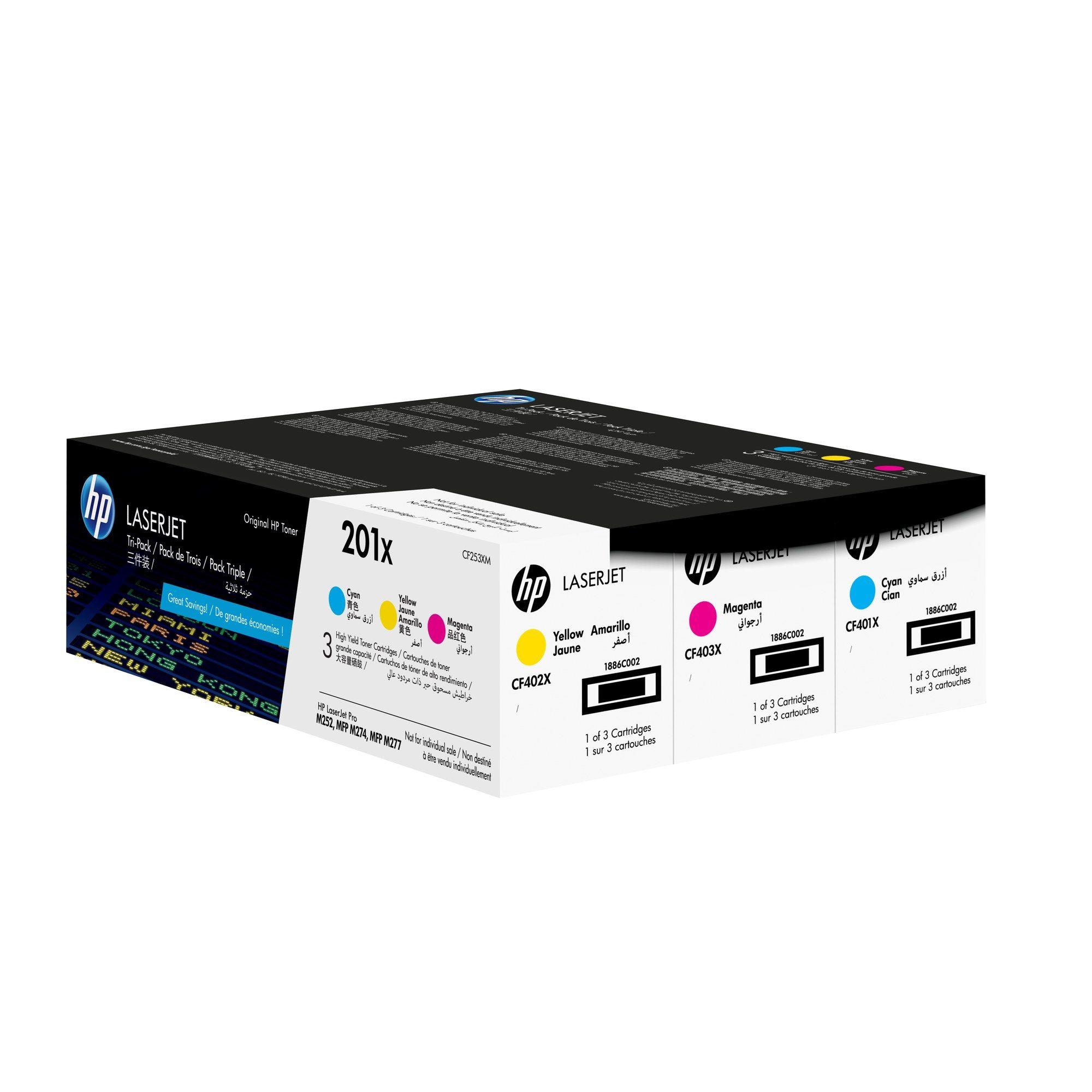 Toner HP 201X CF253XM (2300 páginas - Ciano, Magenta e Amarelo), miniatura 4