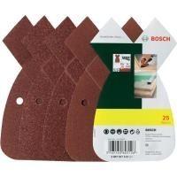 Conjunto de Folhas de Lixa BOSCH 2607017113 (25 Unidades - Grãos 80/120/180)