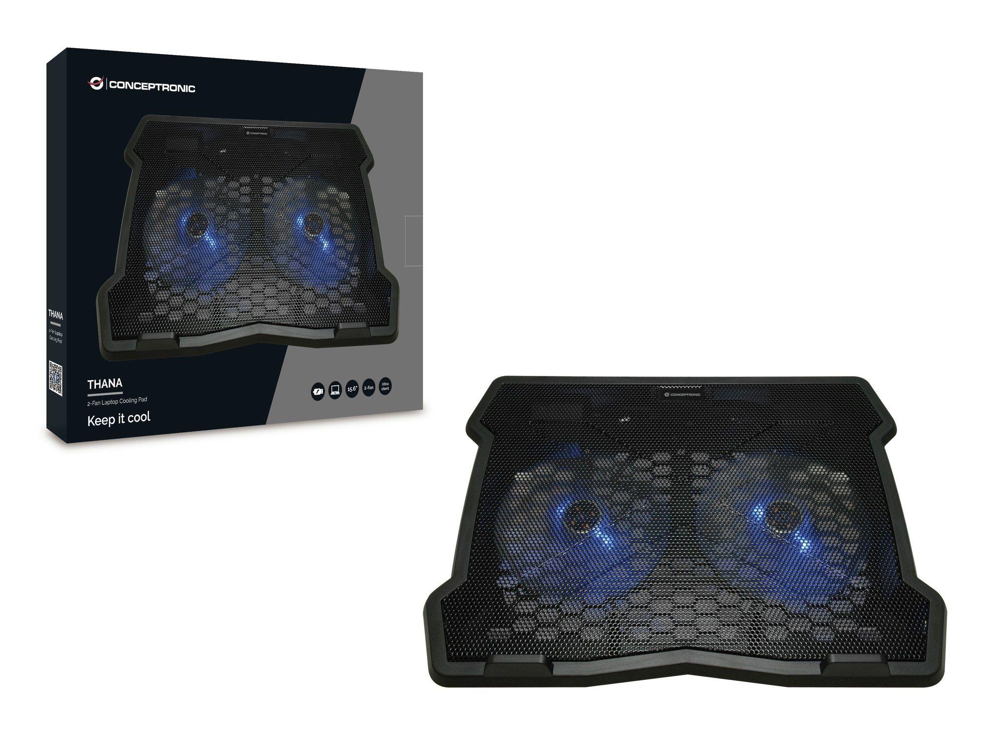 Base de Refrigeração CONCEPTRONIC THANA06B (15,6" - 39,6 cm - 1200 ± 10% RPM - Preto), miniatura 3