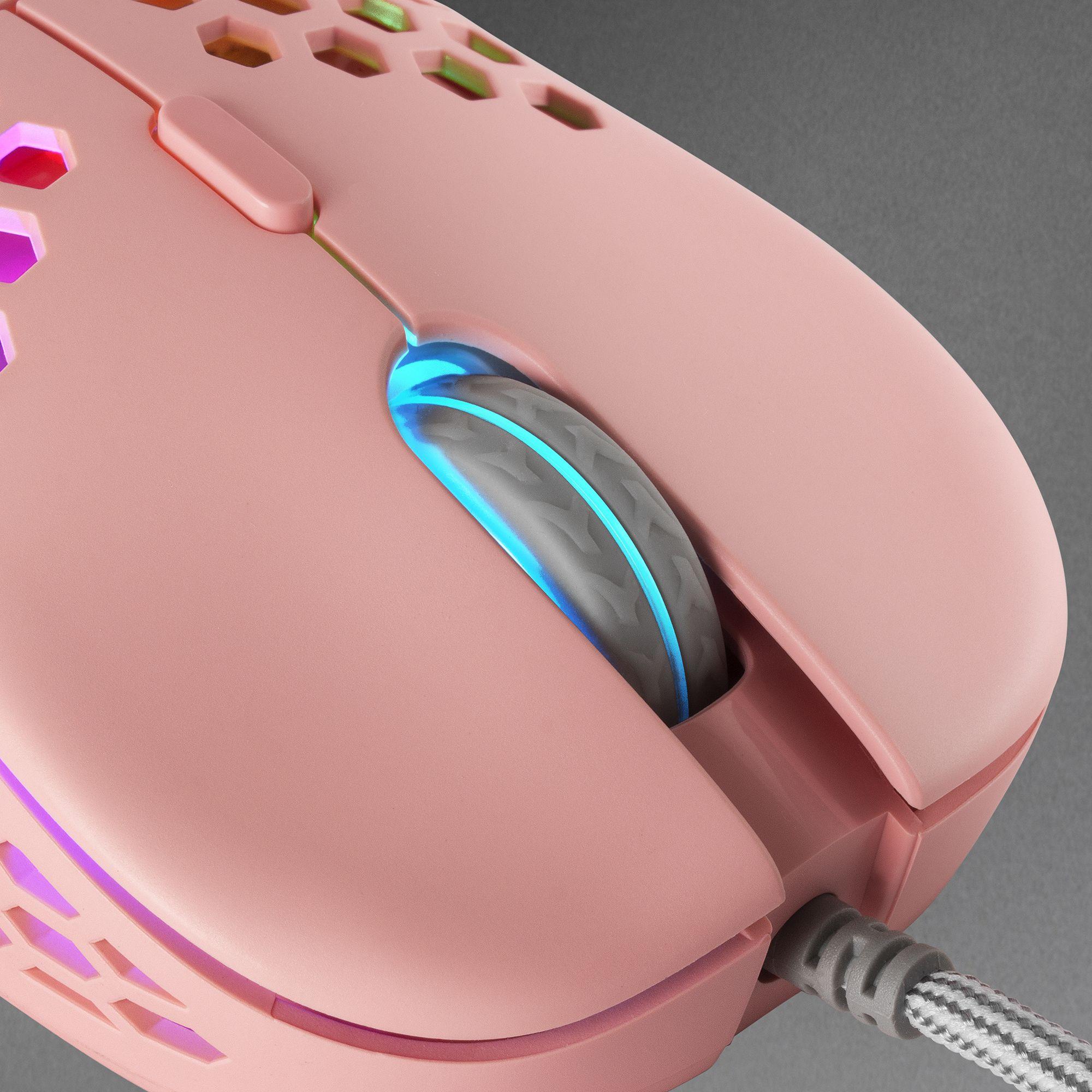 Rato Gaming MARS GAMING MM55 (Mão direita - 12800 DPI - Ótico - Rosa), miniatura 3
