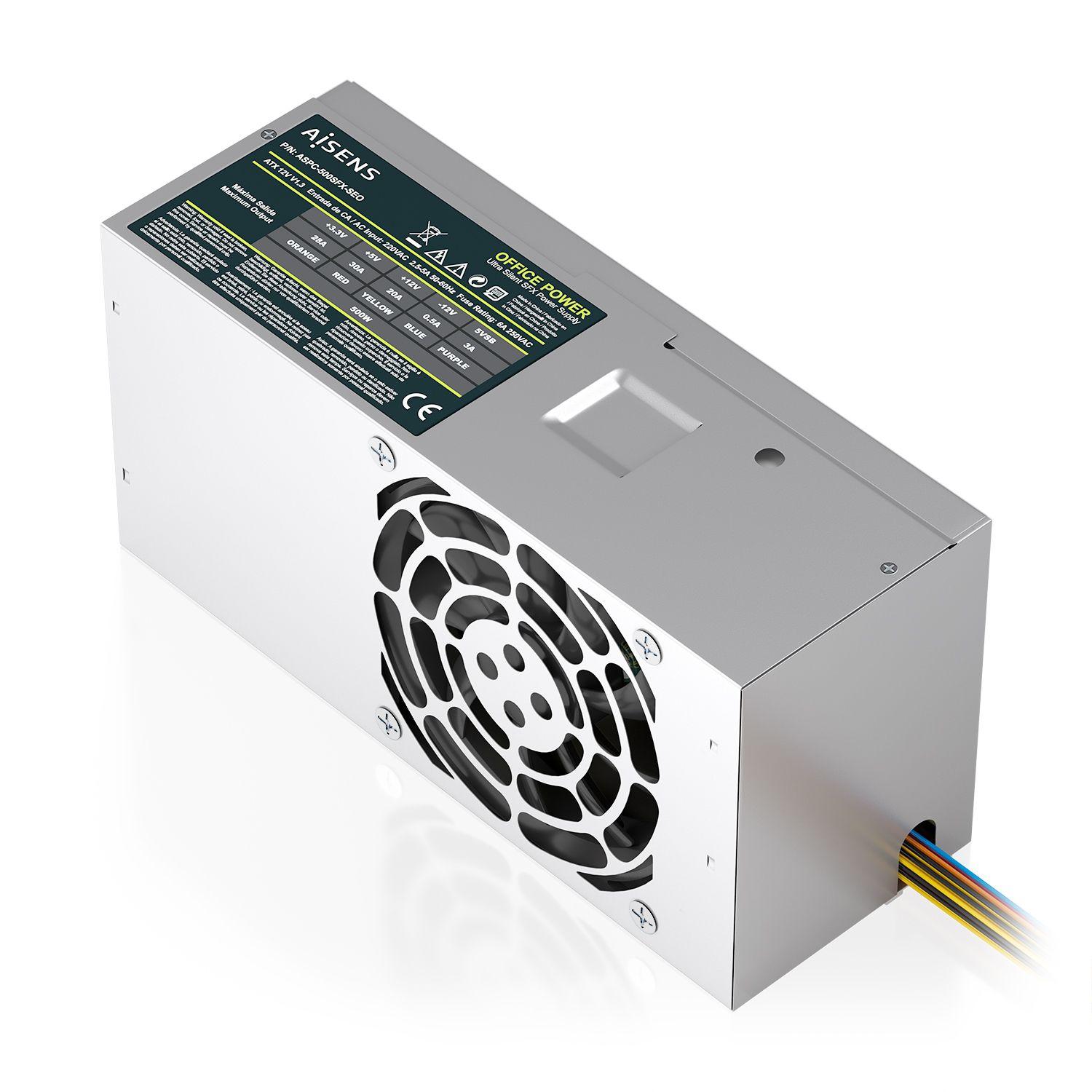 Fonte de Alimentação AISENS ASPC-500TFX-SEO (TFX - 500 W - Prateado), miniatura 2