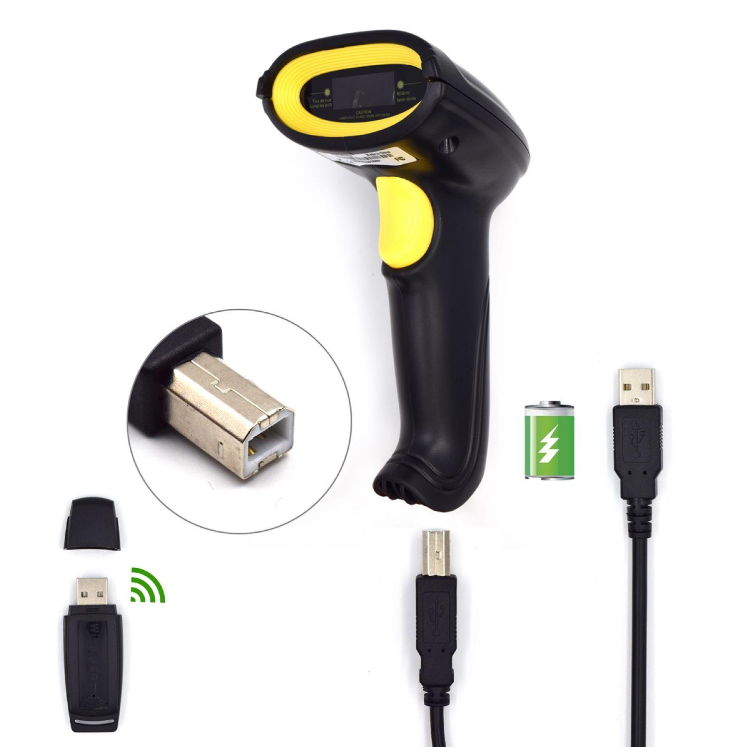 Leitor de Códigos de Barras EWENT EW3430 (Com fios e sem fios - Preto) — miniatura 7