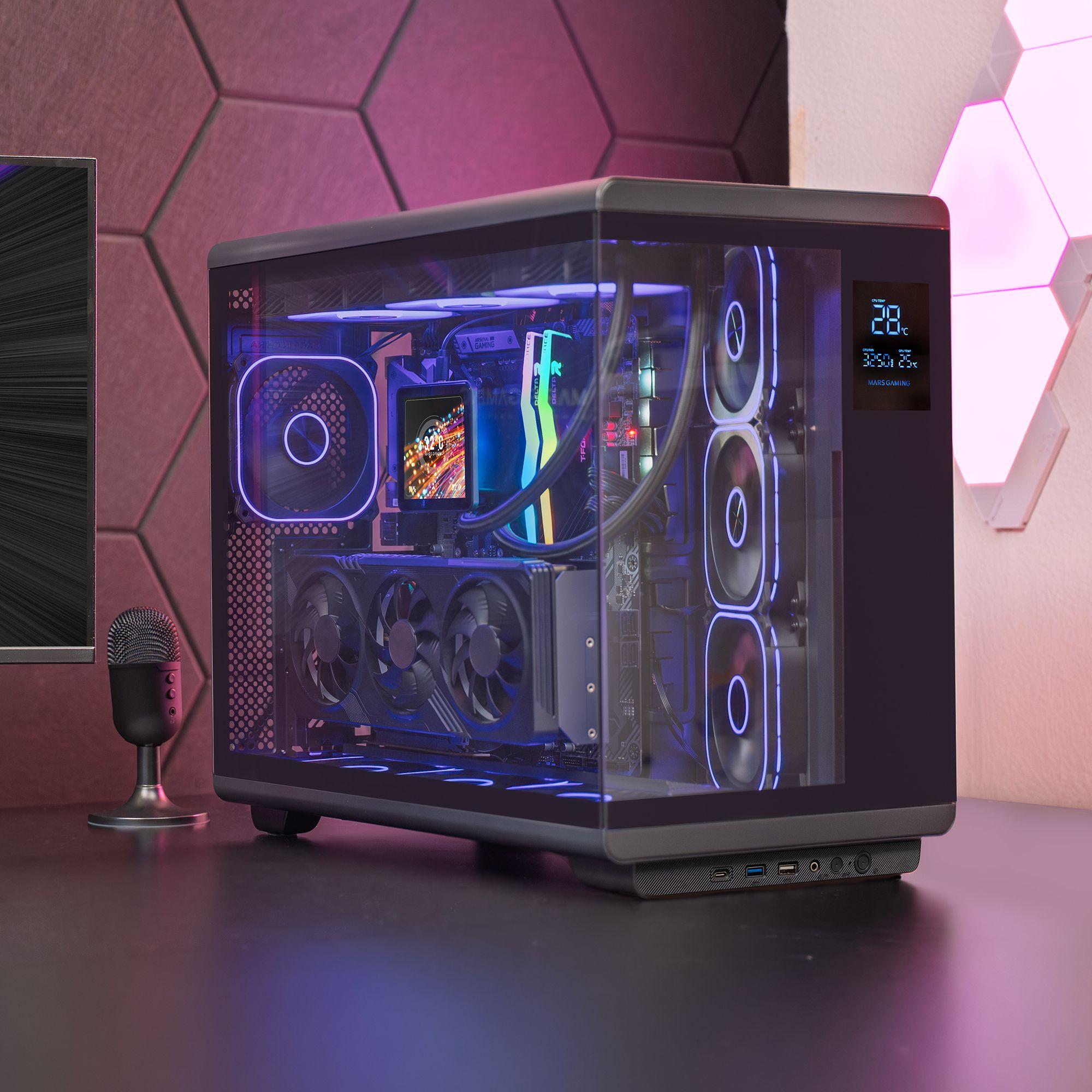 Caixa de Computador MARS GAMING MC-REVPRO (ATX - Ecrã LCD 4,3" - Preto) — miniatura 2
