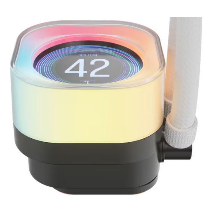Sistema de Arrefecimento Líquido CORSAIR iCUE LINK TITAN 360 RX LCD RGB (LGA 1851, LGA 1700, AM4, AM5 - 12 cm - 2100 RPM - Branco) — miniatura 3