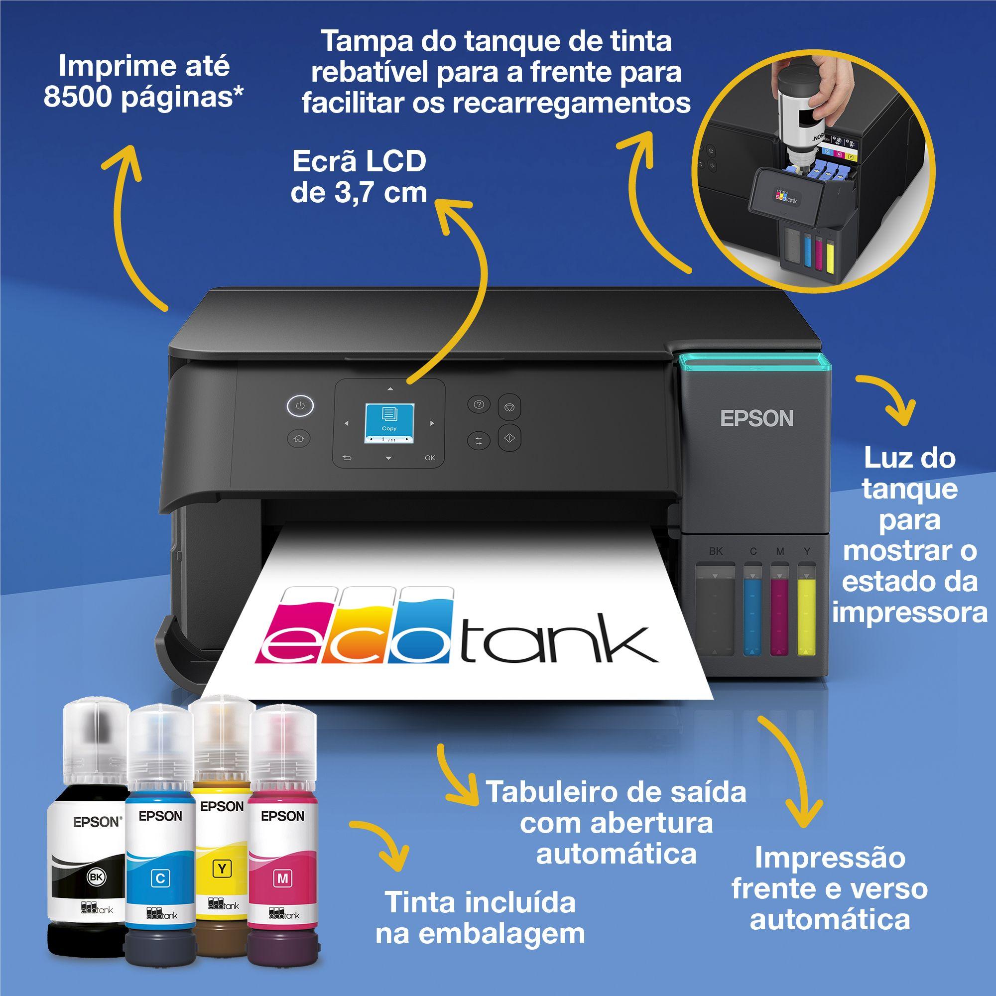 Impressora Multifunções EPSON EcoTank ET-2955 (A4 - Wi-Fi - USB 2.0 - Preto), miniatura 2