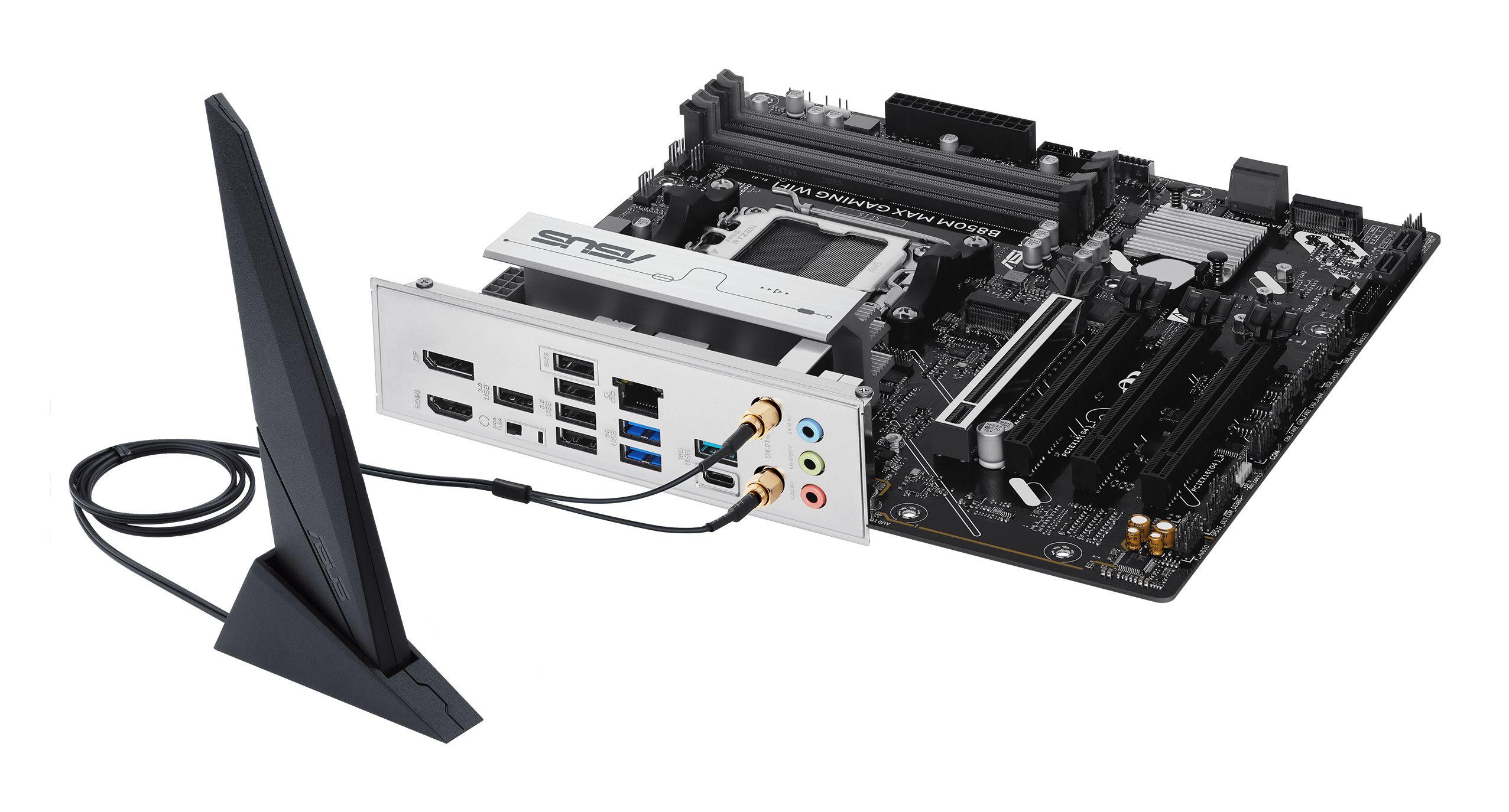 Motherboard ASUS B850M MAX GAMING WIFI (AM5 - micro-ATX - Duplo canal - Preto), miniatura 6