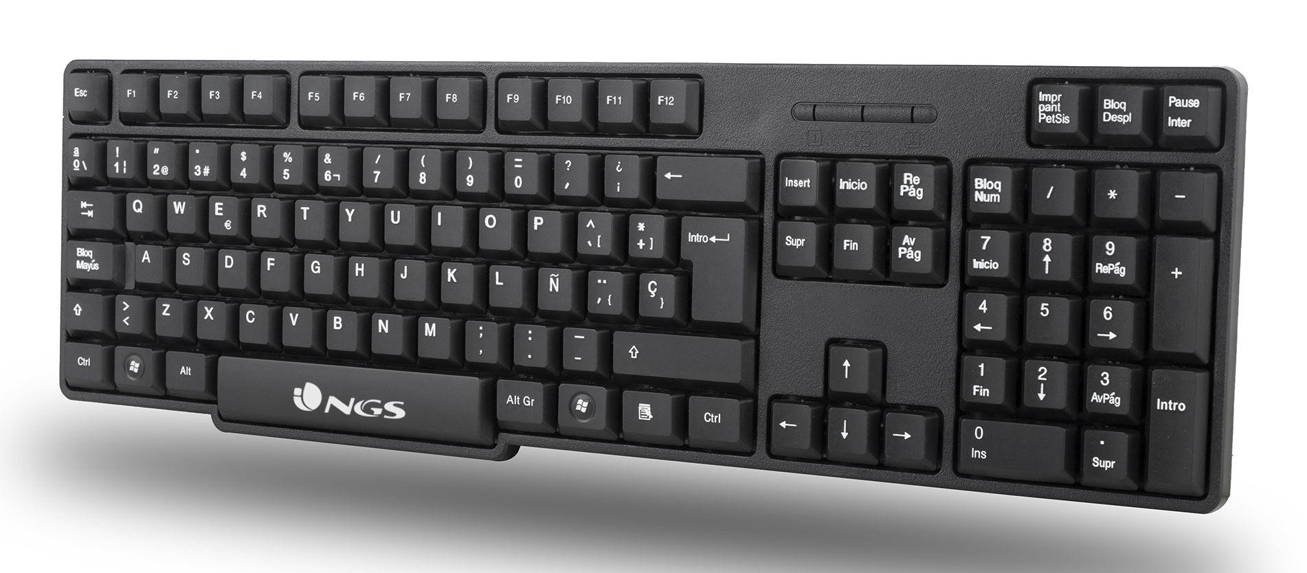 Teclado e Rato NGS Euphoria Kit (Espanhol - Tamanho completo - RF Wireless - Preto), miniatura 4