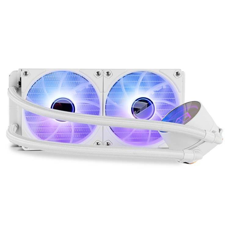 Sistema de Refrigeração Líquida NOX Hummer M-240 ARGB (120 mm - 2 ventoinhas - 900 a 1800 RPM - Branco) — miniatura 3
