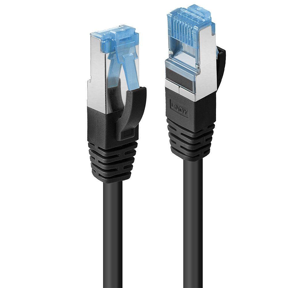 Cabo de Rede LINDY 47418 (10 m - Cat6A - RJ-45 macho - Preto)