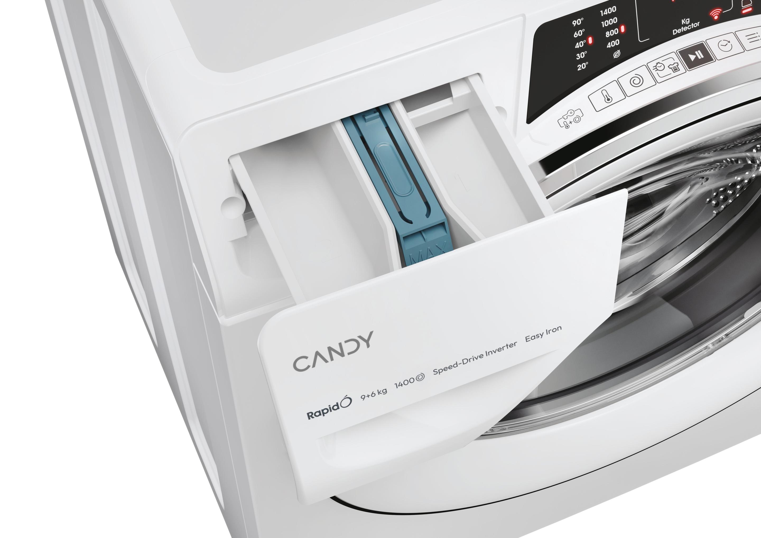 Máquina de Lavar e Secar Independente CANDY ROW4964DWMCT1S (B - 9 kg - 6 kg - Branco) — miniatura 5