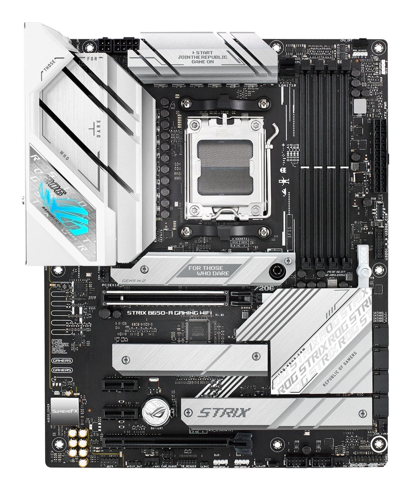Motherboard ASUS ROG STRIX B650-A GAMING WIFI (AM5 - AMD Ryzen 7 - ATX - Preto e Prateado) — miniatura 2