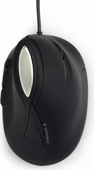 Rato GEMBIRD MUS-ERGO-03 (Mão direita - 3200 DPI - Ótico - Preto)