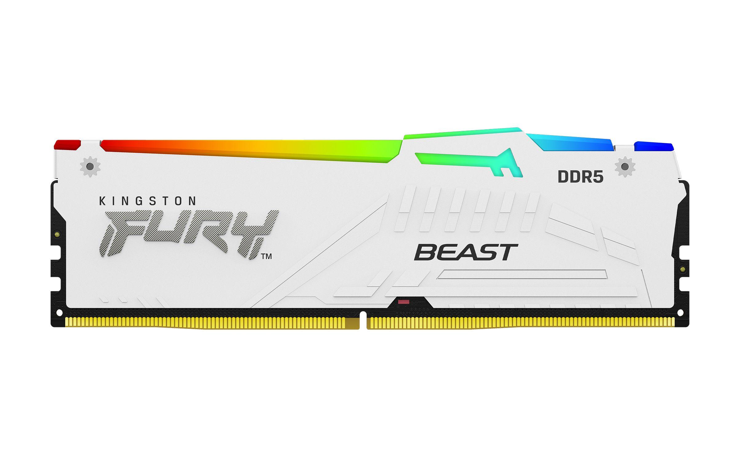 Memória RAM KINGSTON FURY Beast RGB White KF560C30BWEAK2-32 (6000 MHz - 32 GB - DIMM) — miniatura 3