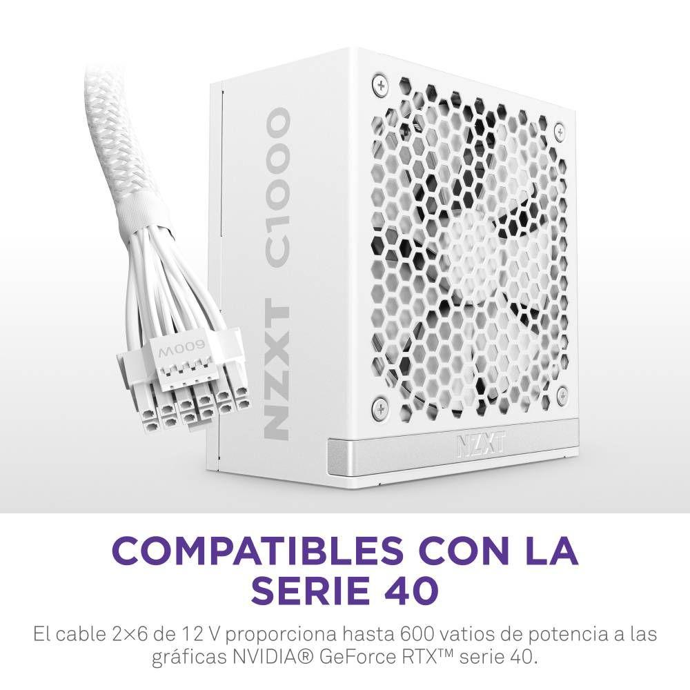 Fonte de Alimentação NZXT C1000 Gold (ATX - 1000 W - 80 PLUS Gold - Branco), miniatura 5