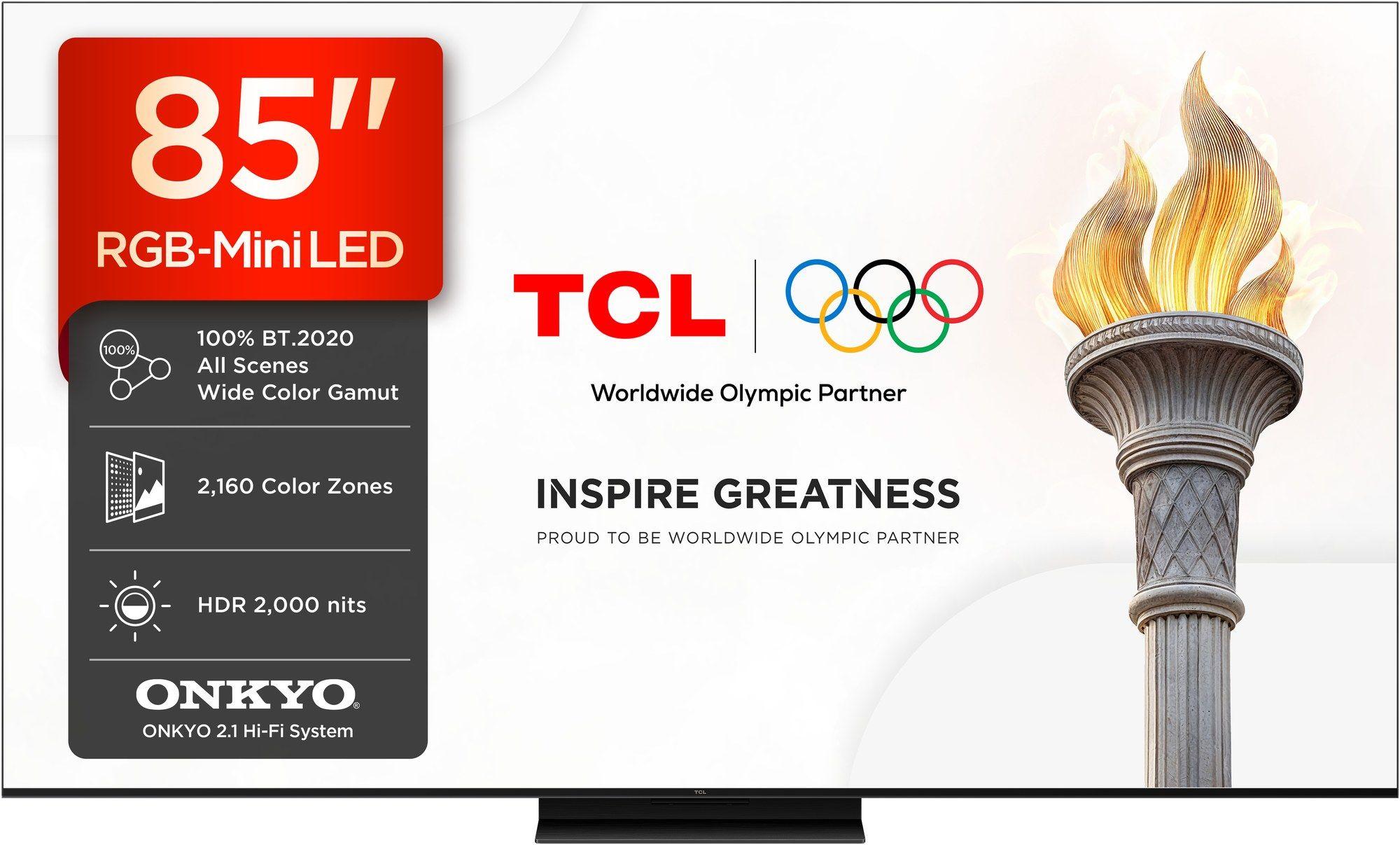 Televisão TCL TV 85RM7L (85" - 4K UHD - RGB Mini LED - 144 Hz - Preto)
