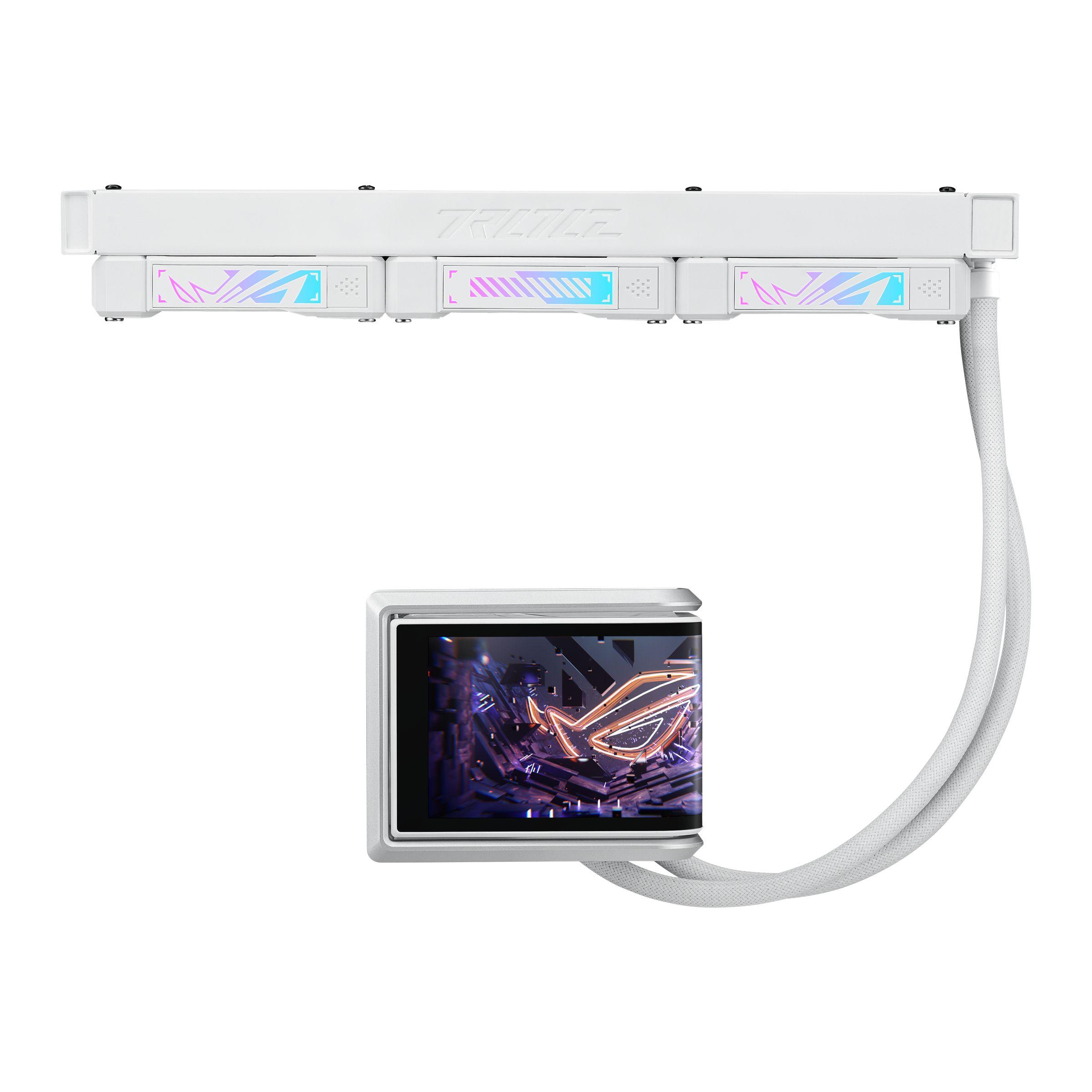 Sistema de Refrigeração Líquida Tudo-em-Um ASUS ROG RYUO IV 360 ARGB WHT (12 cm - 2200 RPM - Multi - Branco) — miniatura 9