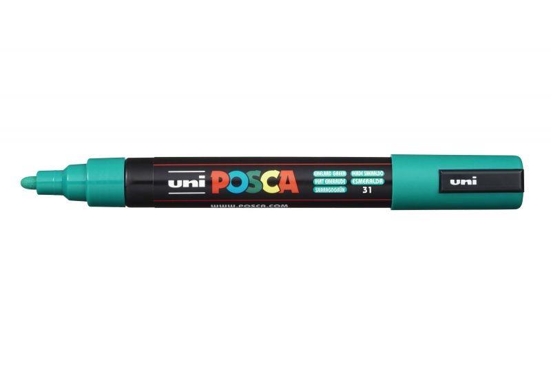 Marcador de Pintura POSCA PC-5M (Plástico - Verde Esmeralda)
