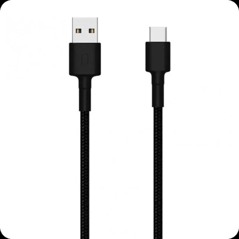 Cabo USB Type-C para USB-A XIAOMI Mi Braided (1 m - USB-A - USB Type-C - Preto)
