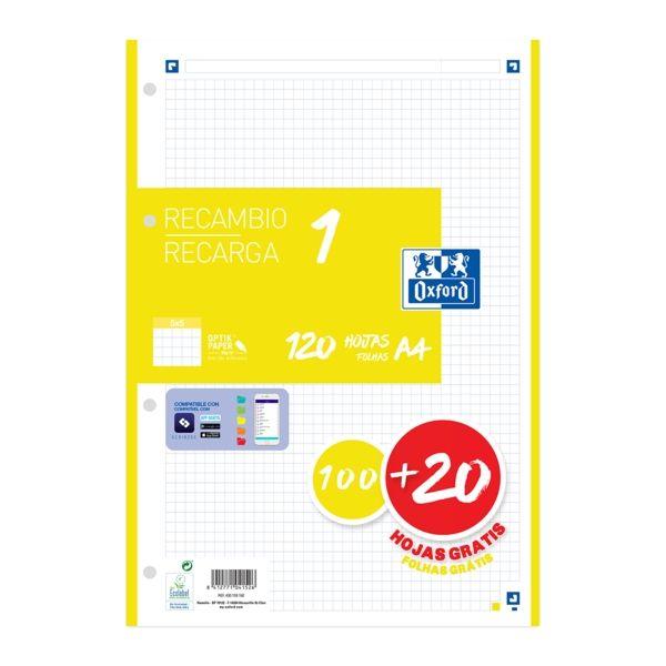 Recarga de Caderno OXFORD School A4 (A4 - banda amarela)