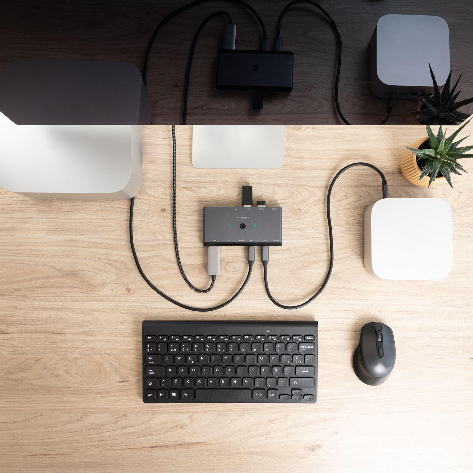 Switch KVM NANOCABLE 10.12.0003 (Cinzento) — miniatura 4