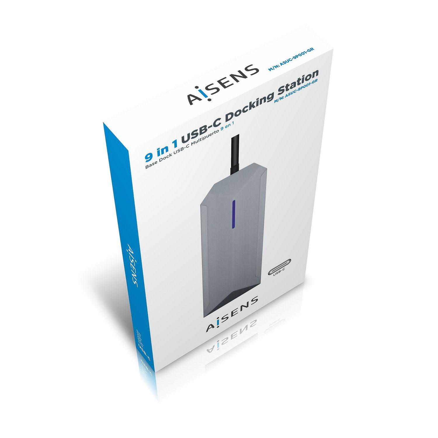 Estação de Acoplamento AISENS ASUC-9P001-GR (Thunderbolt 3 - Cinzento) — miniatura 7