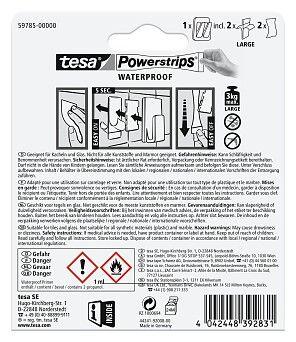 Gancho Duplo Adesivo TESA Powerstrips Waterproof (Até 3 kg - Metal e Plástico) — miniatura 4