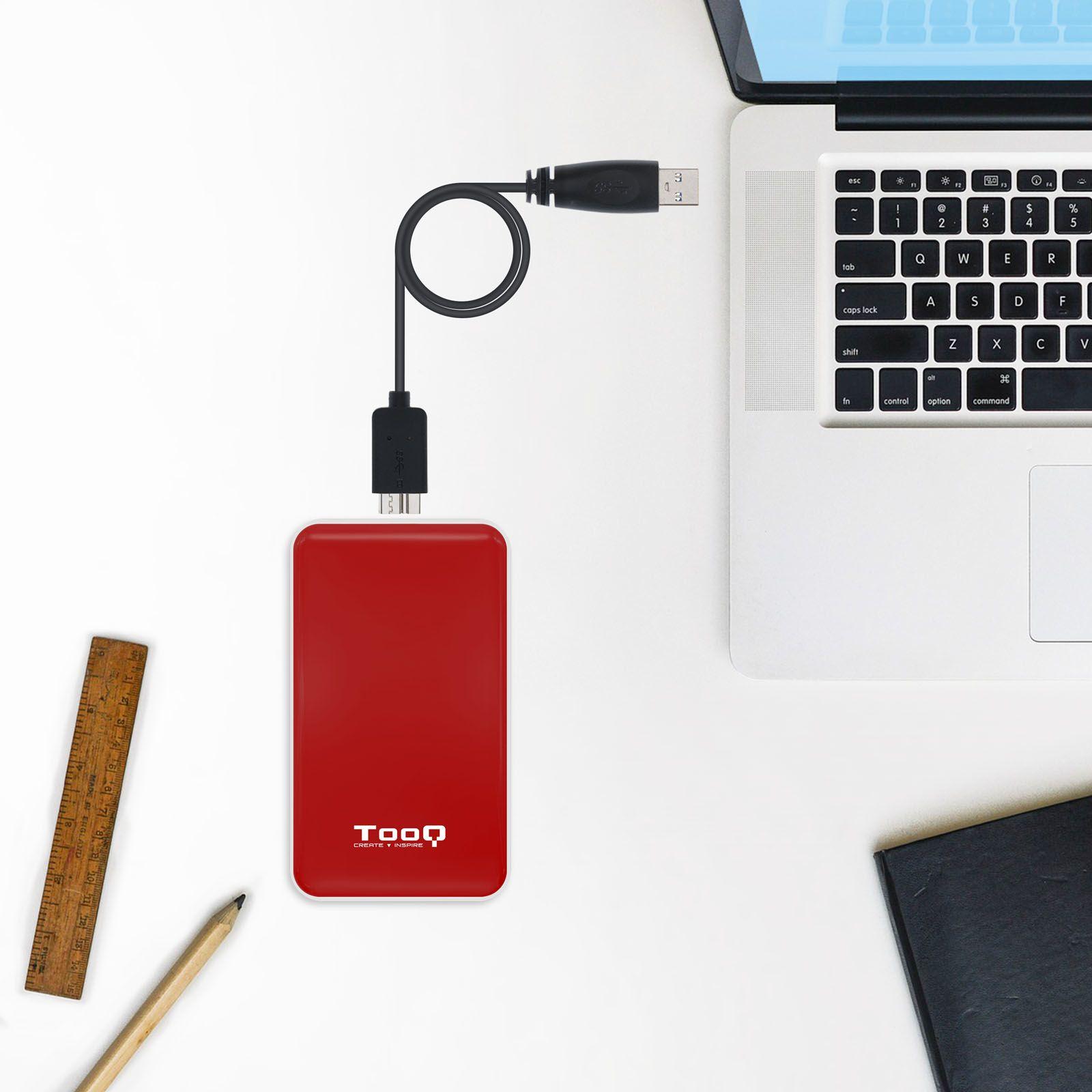 Caixa Externa TOOQ TQE-2528R (2.5" - SATA I/II/III - Vermelho) — miniatura 4