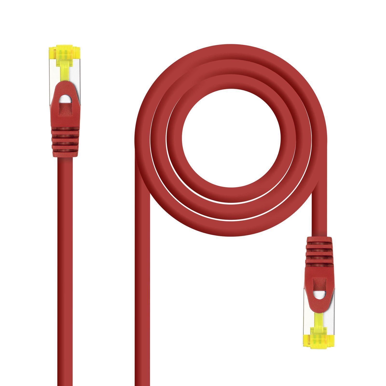 Cabo de Rede RJ45 NANOCABLE 10.20.1900-R (0,5 m - Cat6A - RJ-45 Macho - Vermelho)
