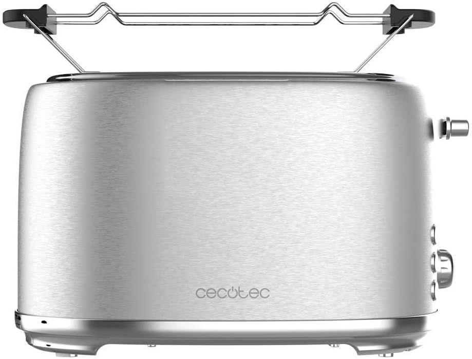 Torradeira CECOTEC Toast&Taste 1000 Retro Double Inox (980 W - 2 fatias - Ferro - Inox), miniatura 3