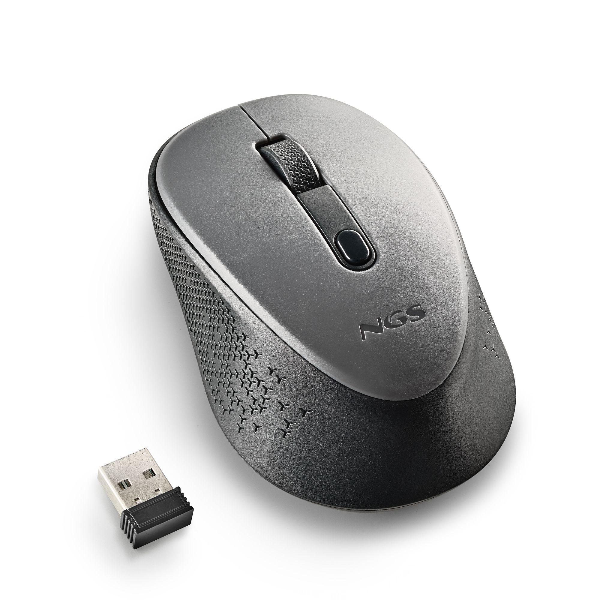 Rato NGS Dew (Ambidestro - 1600 DPI - Ótico - Cinzento) — miniatura 2
